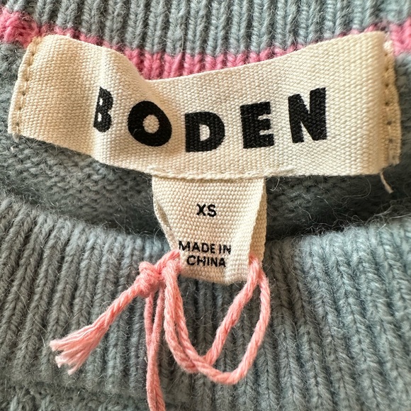 BODEN Flower Motif Jumper - Seamist Blue Melange - XS - Picture 7 of 9